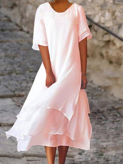 Nina – Elegante Zomerjurk met Korte Mouwen