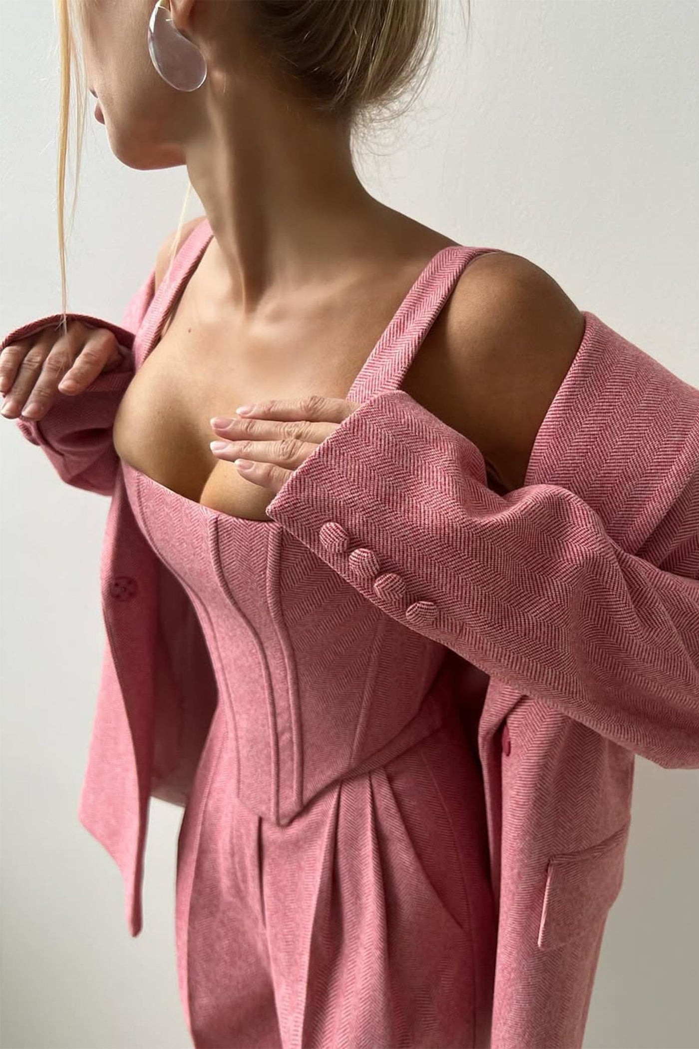 Noémie – 3-Delige Powerlook Set met Dubbel Geknoopte Blazer