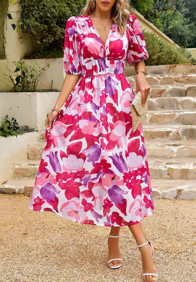 Danielle | Tijdloze Middellange Luxe Jurk (Bijna uitverkocht)