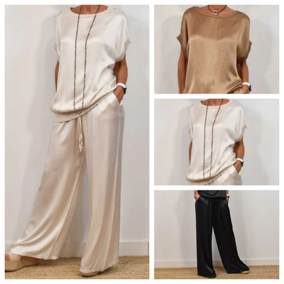 Lucette – Satijnen Set met Luxe Uitstraling